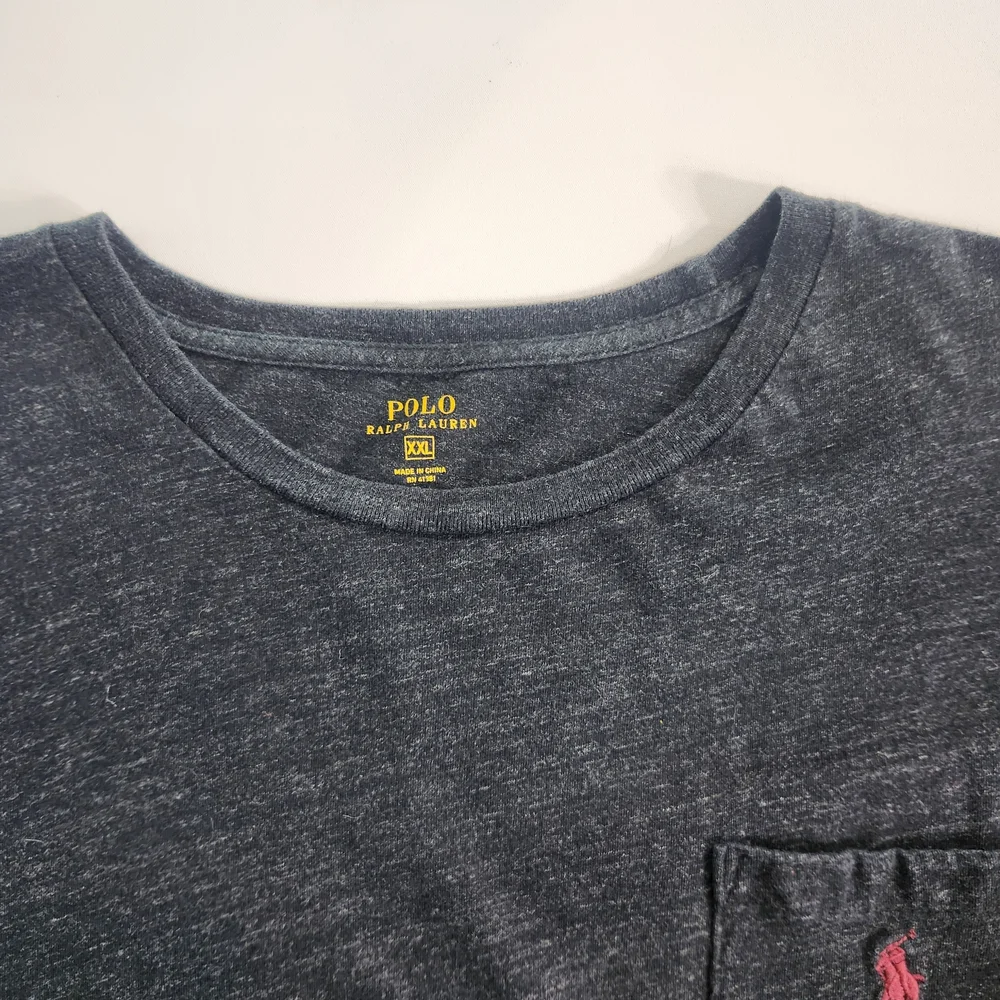 Polo Ralph Lauren Men's  T-Shirt Long Sleeve Size XXL  Cotton Grey - Picture 5 of 8